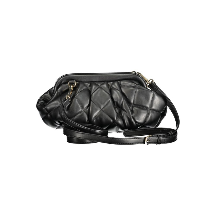 Black Polyurethane Women Handbag