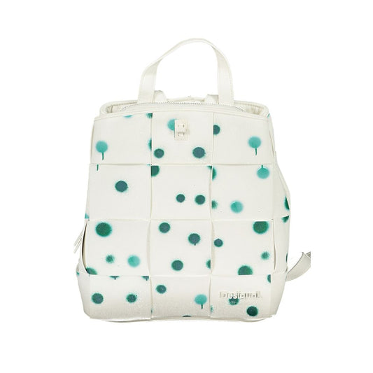 White Polyurethane Women's Backpack