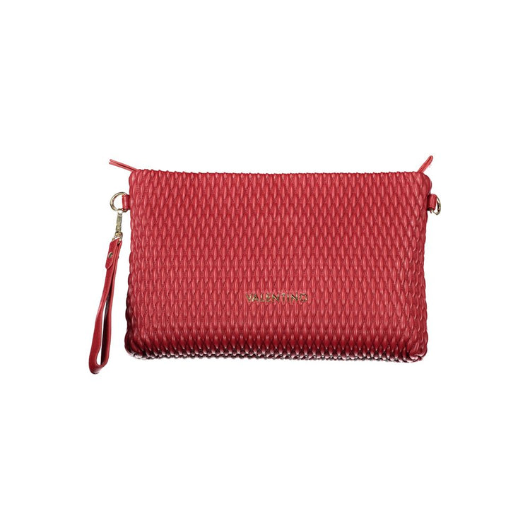 Red Polyurethane Women Handbag