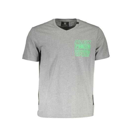 Grey Cotton Men T-Shirt