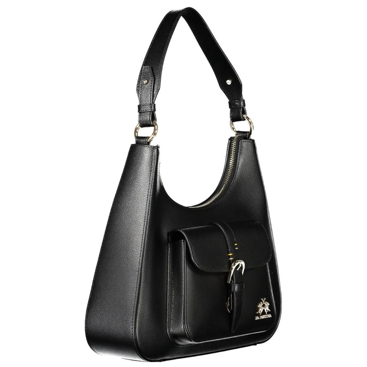 Black Leather Women's Shoulder Bag