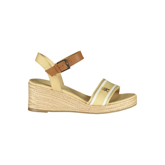 Beige Polyester Women Sandal