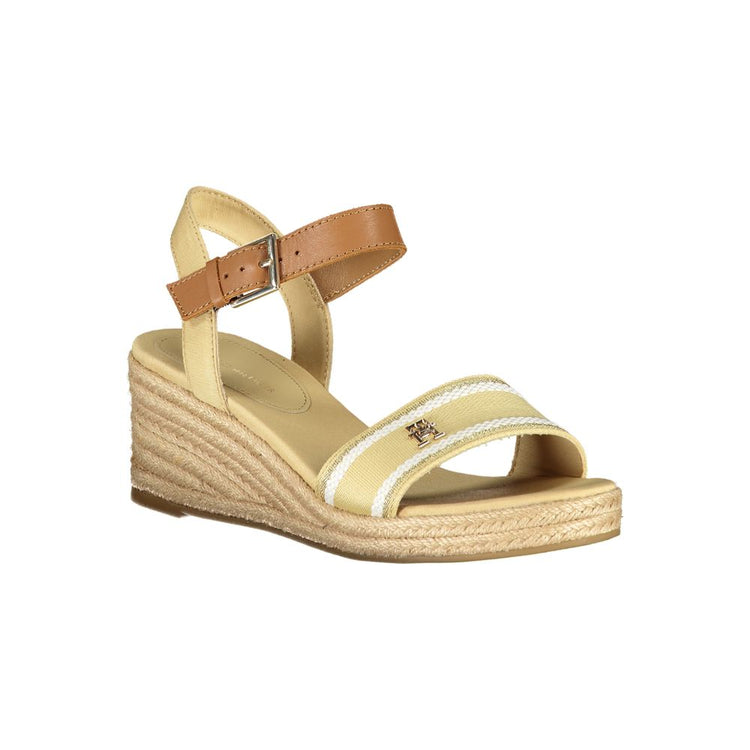 Beige Polyester Women Sandal