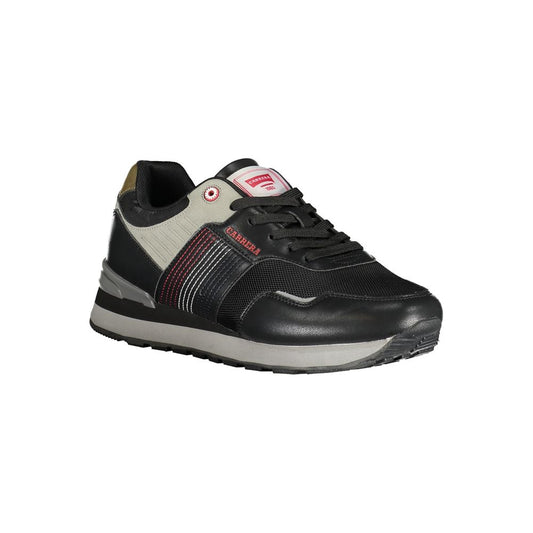 Black Polyurethane Men Sneaker