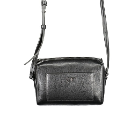 Black Polyester Women Shoulder Bag