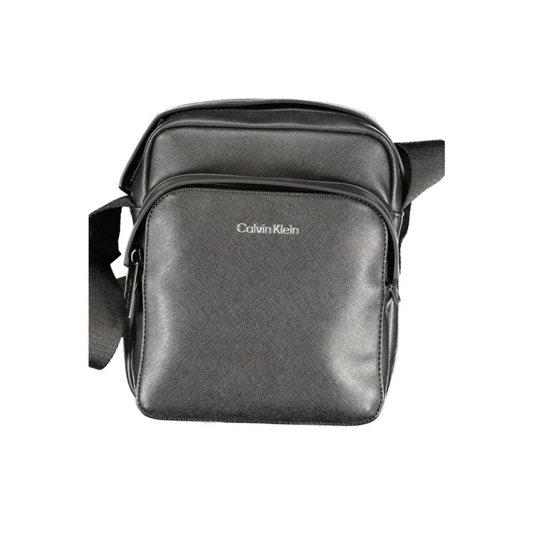 Black Polyester Men's Shoulder Bag