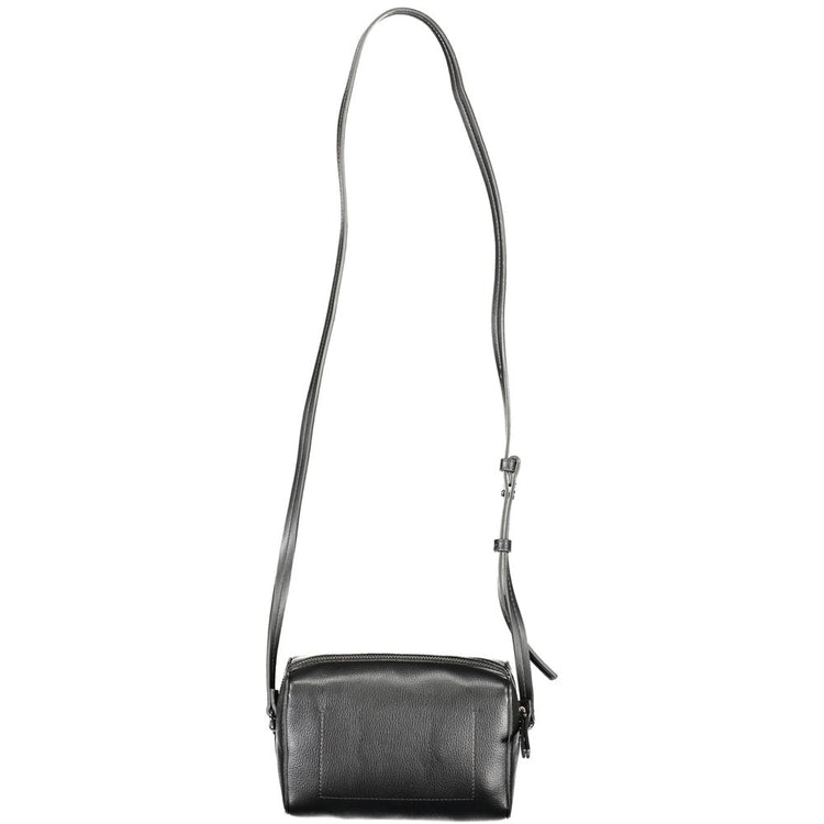 Black Polyester Women Shoulder Bag