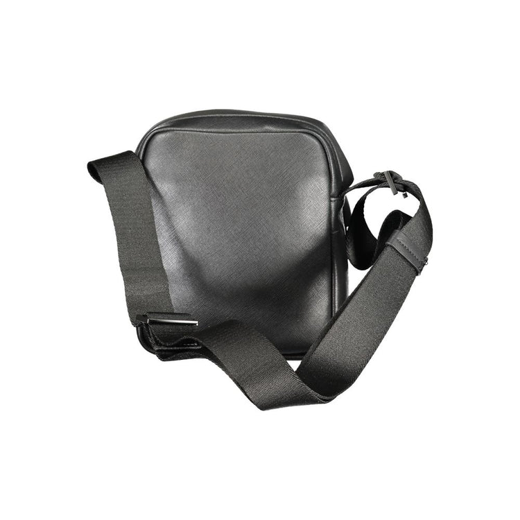 Black Polyester Men's Shoulder Bag