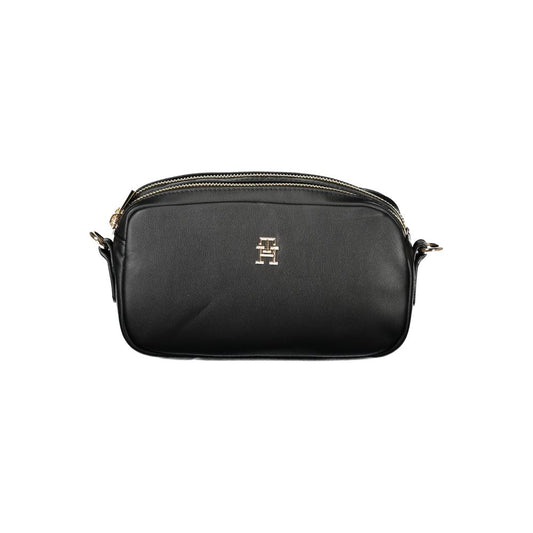 Black Polyester Women Shoulder Bag