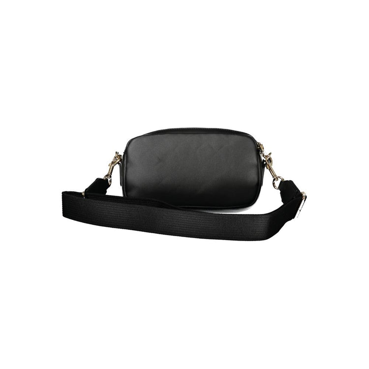 Black Polyester Women Shoulder Bag