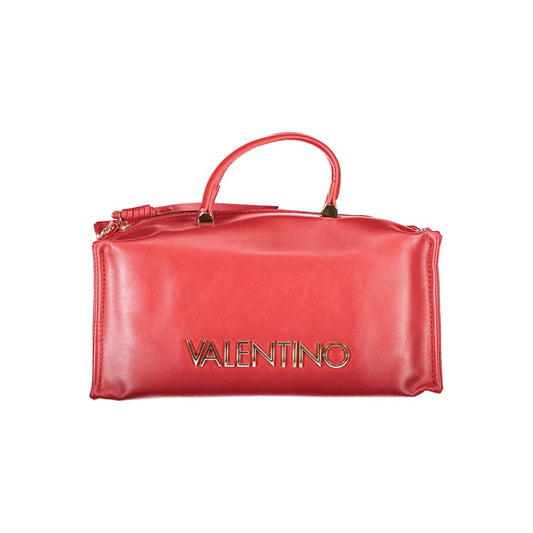 Red Polyurethane Women Handbag