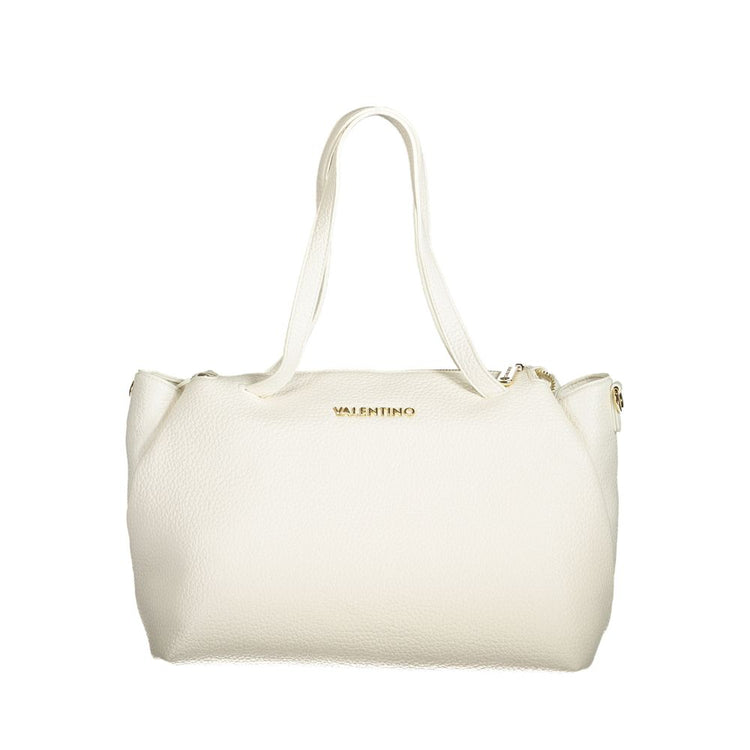 White Polyethylene Women Handbag