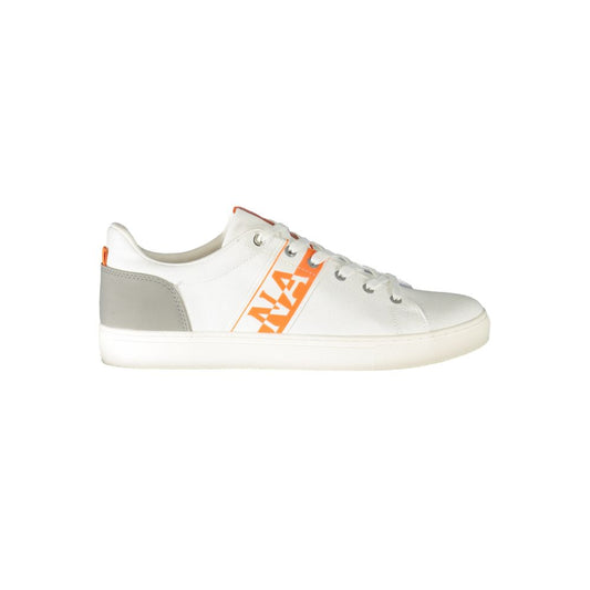 White Polyurethane Men Sneaker