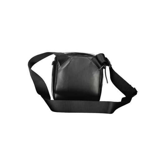 "Nero Poliuretano Men Shoulder Bag"