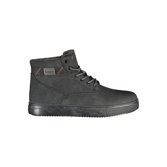 Black Polyurethane Men's Ankle Boot