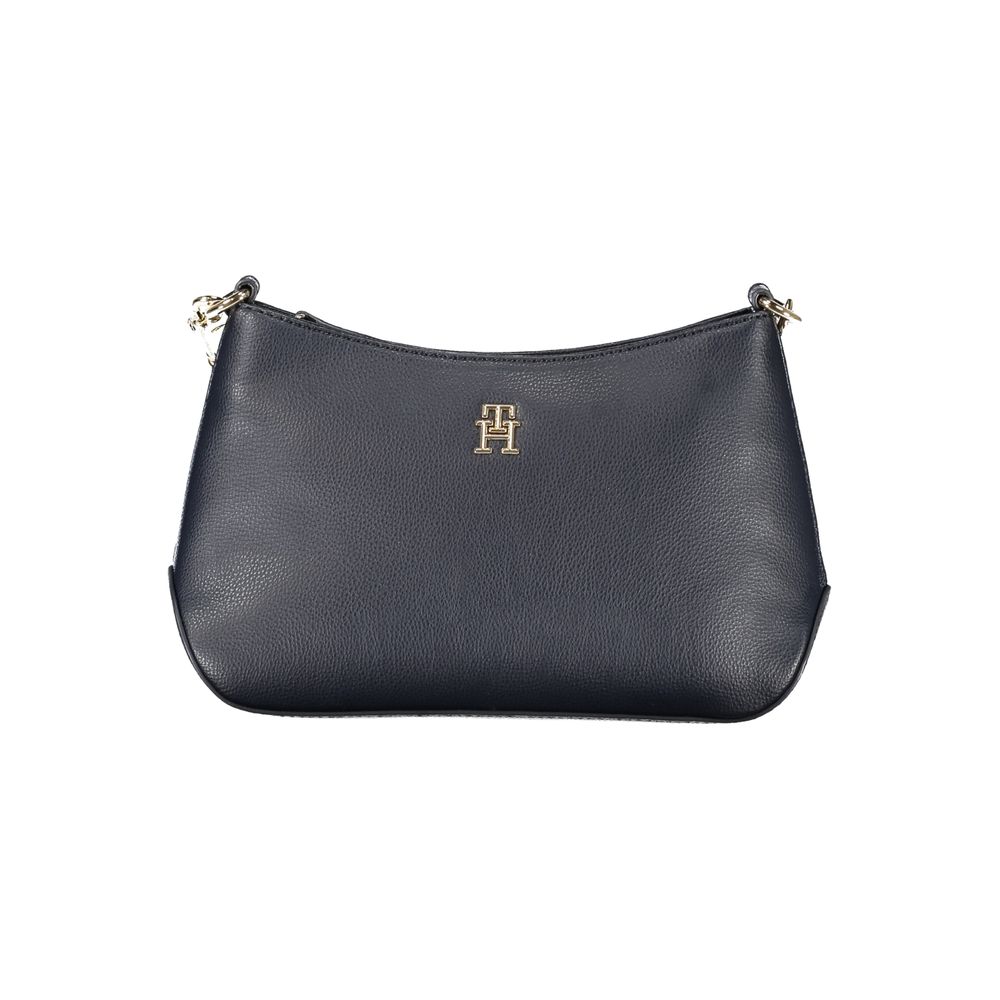 Blue Polyester Women Shoulder Bag