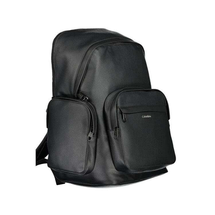 Nero Poliestere Men Backpack