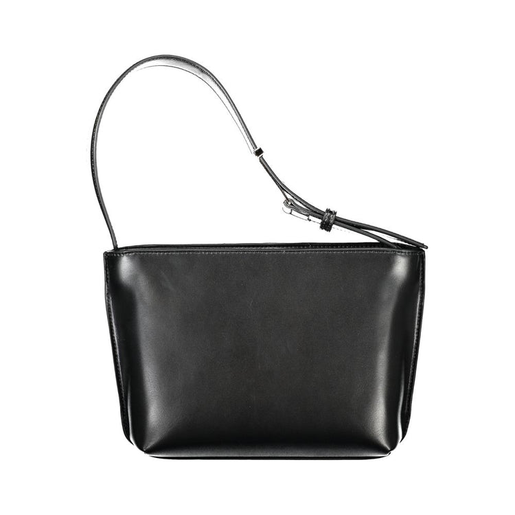 Black Polyester Woman Shoulder Bag
