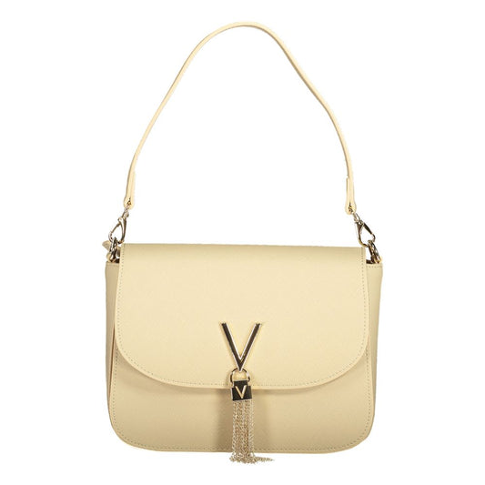 Beige Polyurethane Women Handbag