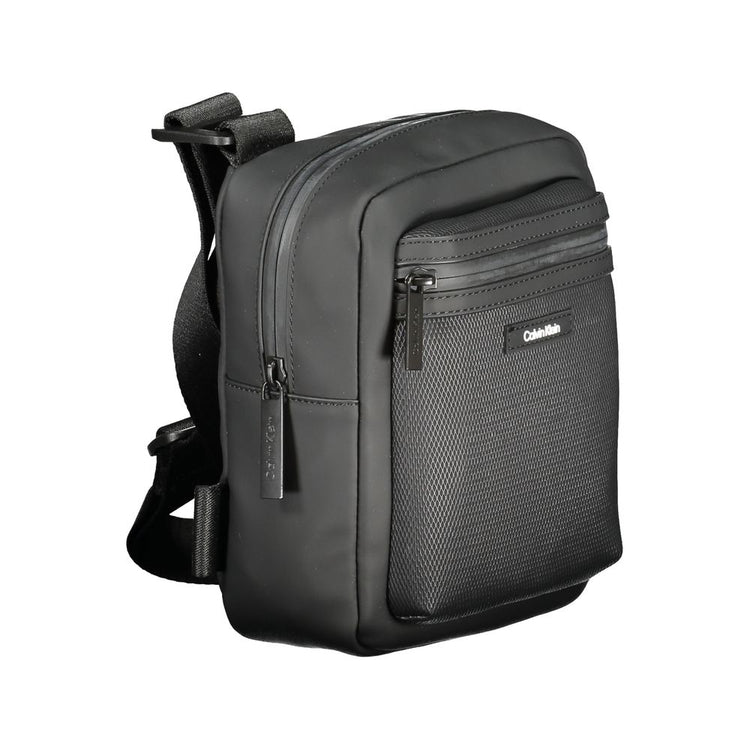 Nero Polyurethane Men's Shoulder Bag