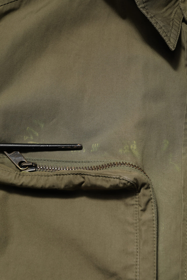 Army Green Button Down Long Sleeves Shirt