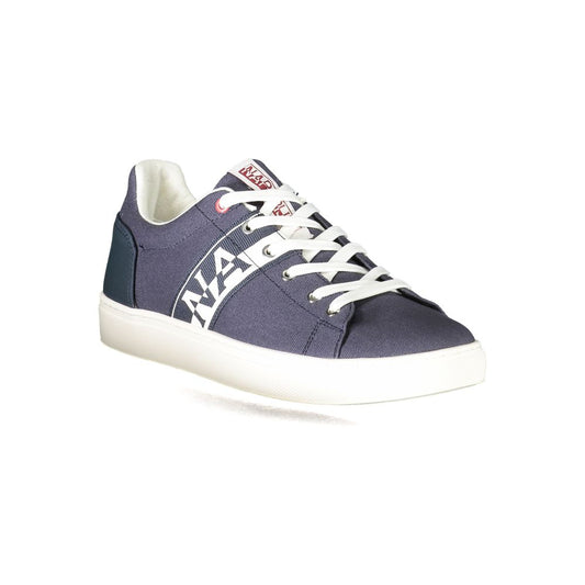 Blue Polyester Men Sneaker