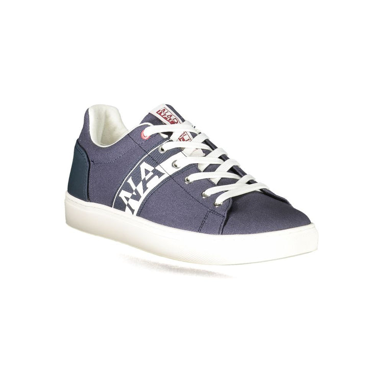 Blue Polyester Men Sneaker
