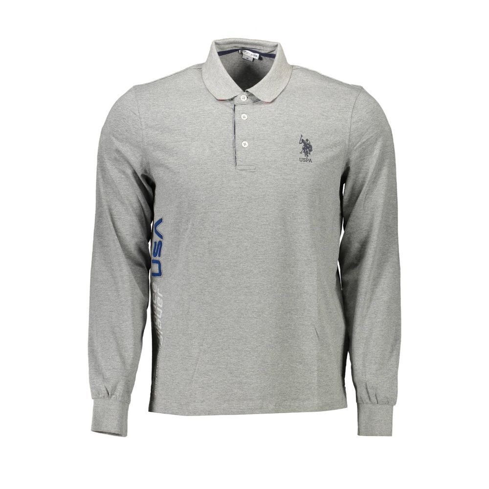 Grigio Cotton Men Polo Shirt