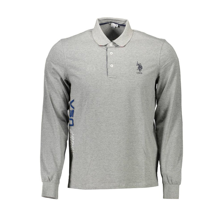 Grigio Cotton Men Polo Shirt