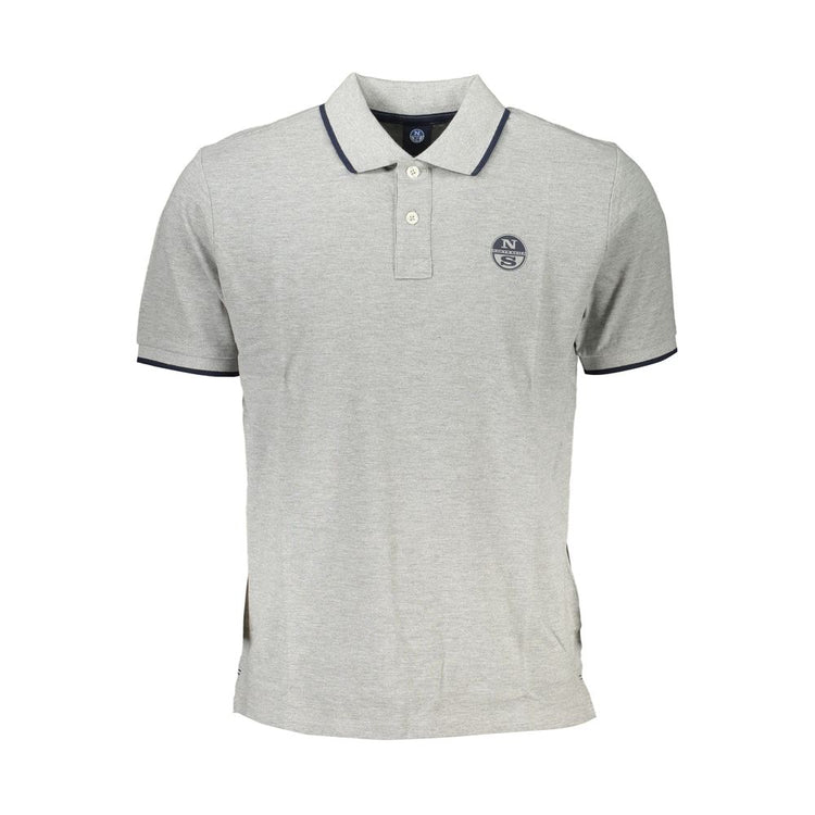 Grigio Cotton Men Polo Shirt
