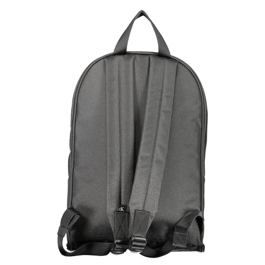 Black Polyester Male Backpack