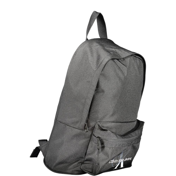 Black Polyester Male Backpack