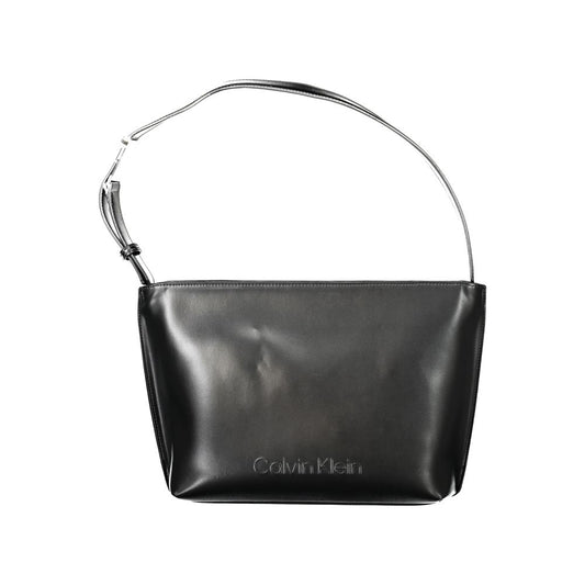 Black Polyester Women Shoulder Bag