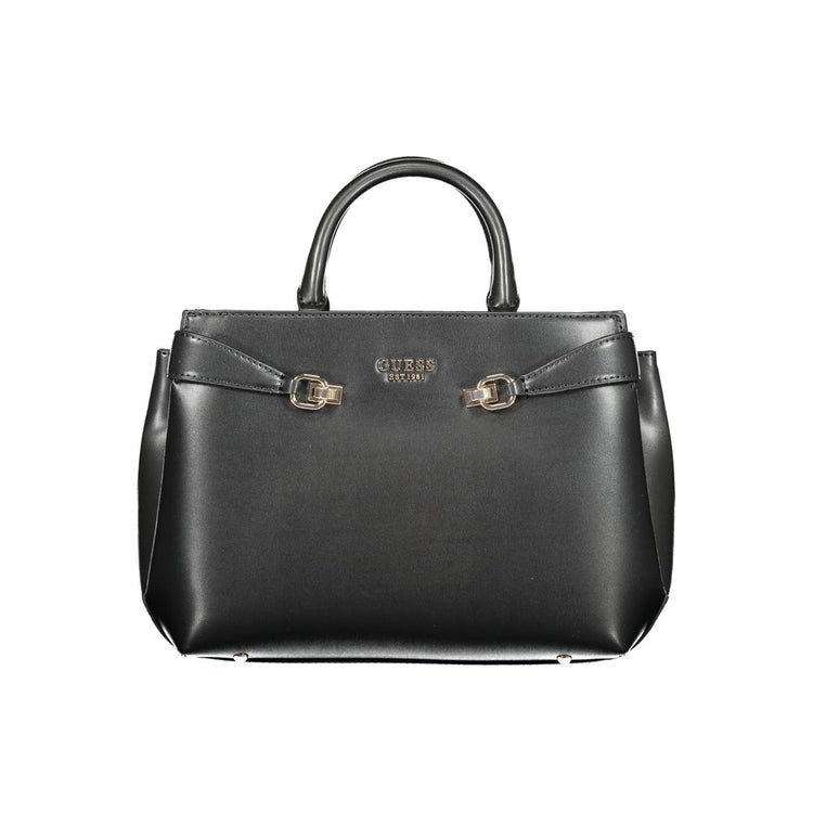 Black Polyurethane Women's Handbag