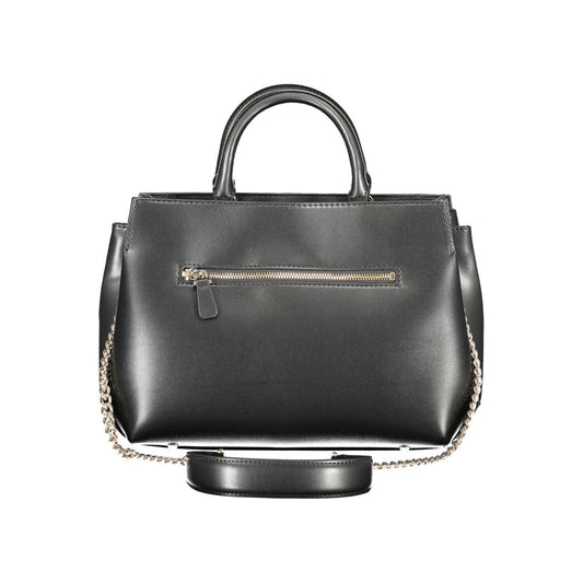 Black Polyurethane Women's Handbag