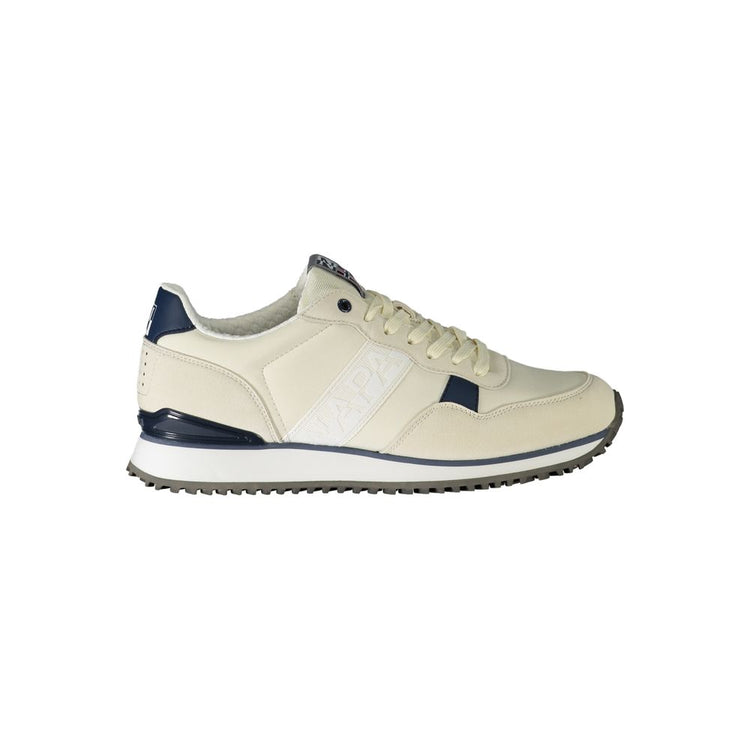 White Polyurethane Men Sneaker