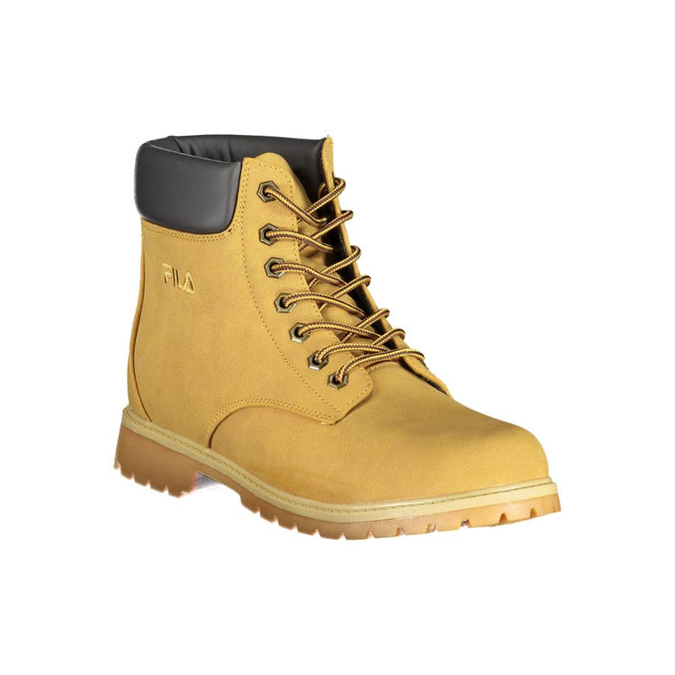 Giallo Poliestere Mens Ankle Boot