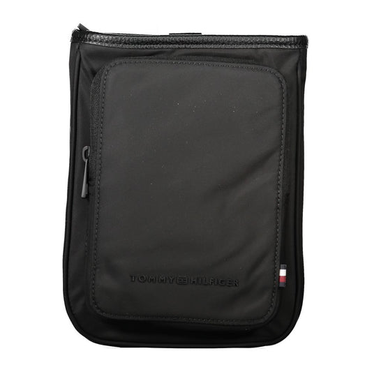 Black Polyester Men's Shoulder Bag