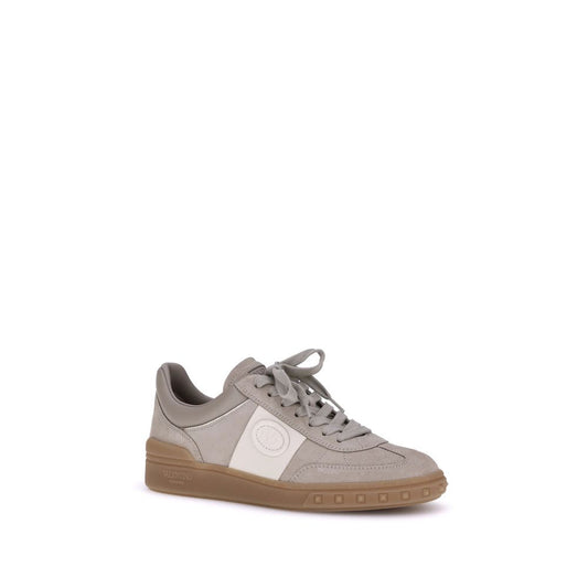 Beige Calf Leather Bos Taurus Low Top Sneakers