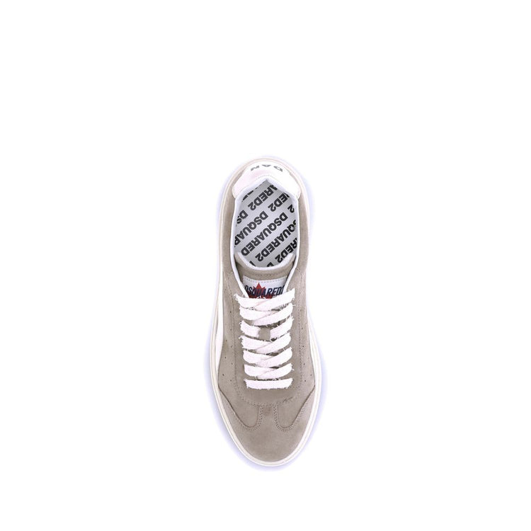 Beige Calf Leather Bos Taurus Low Top Sneakers