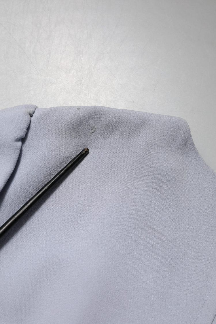 Gray Viscose ShortSleeve Sheath Midi Dress