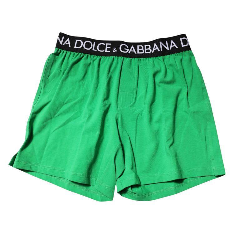 Green Cotton Regular Boxer Shorts Underwear