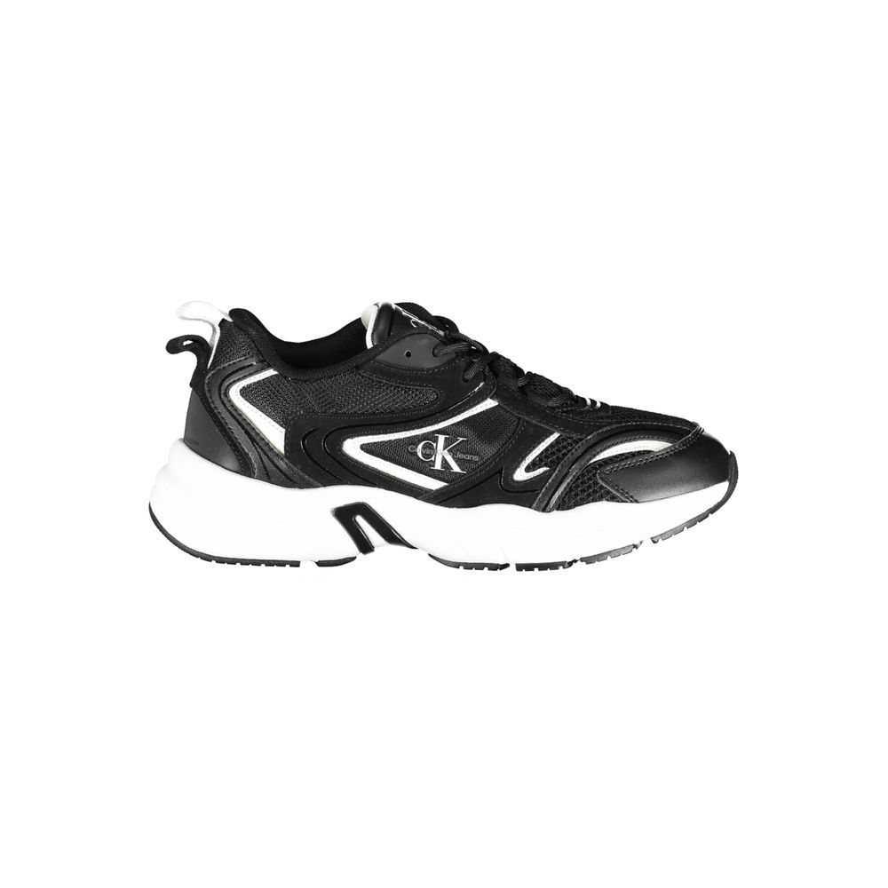 Black Polyurethane Women Sneaker