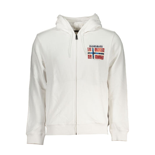 "Bianco Cotton Men's Sweatshirt with Hood"