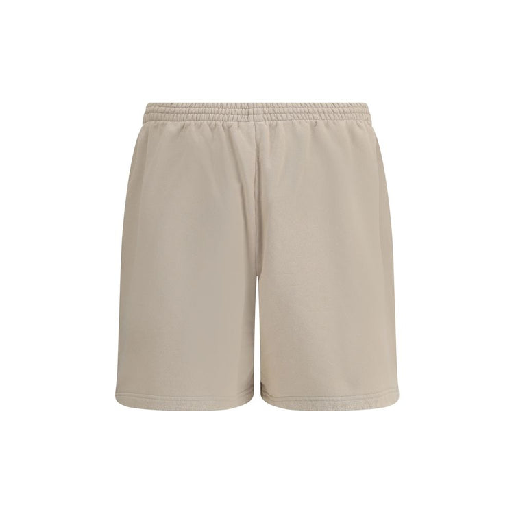 Beige Cotton Bermuda Shorts