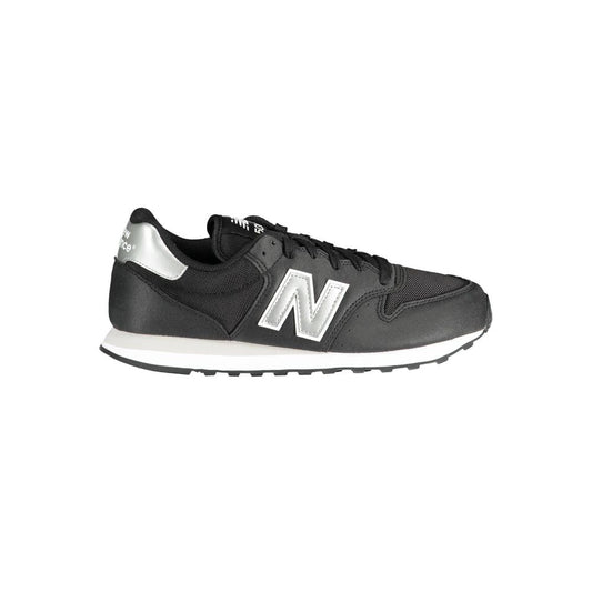 Black Polyester Men Sneaker