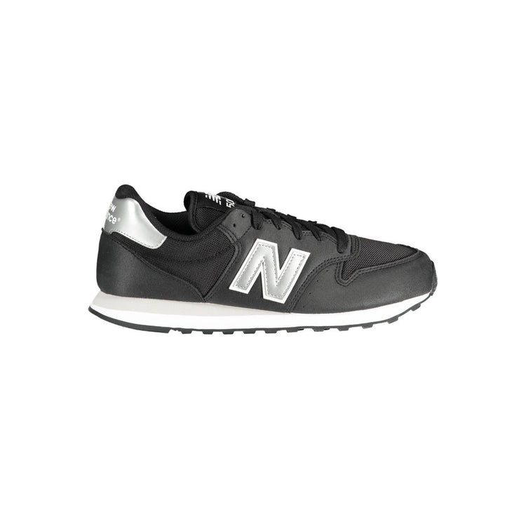 Black Polyester Men Sneaker