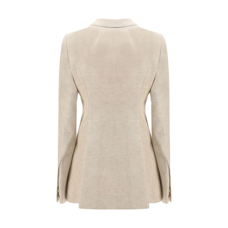 Beige Cotton Blazer