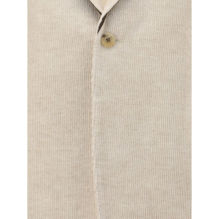 Beige Cotton Blazer