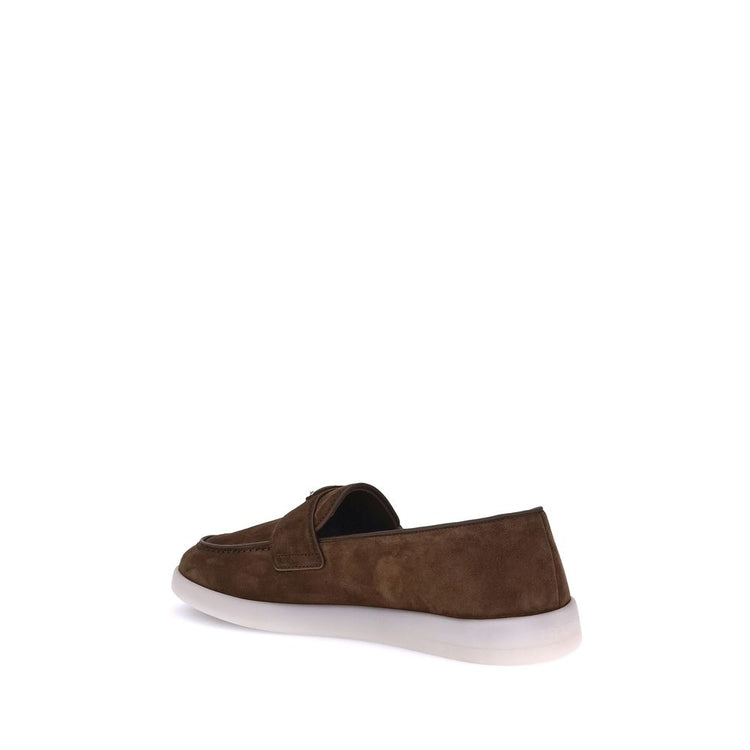 Brown Rubber Slip-On Loafers